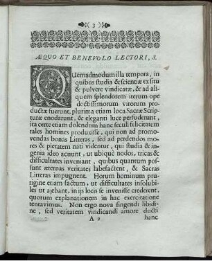 Æquo Et Benevolo Lectori, S.