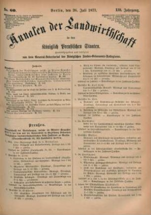 No. 60. Berlin, den 26. Juli 1873. XIII. Jahrgang.