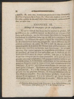 Chapitre III. Mélange de remarques & de conséquences