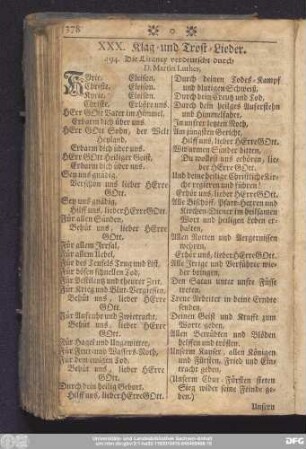 XXX. Klag- und Trost-Lieder.