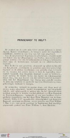 Prinsenhof te Delft