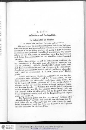 5. Kapitel: Individuen und Sozialgebilde