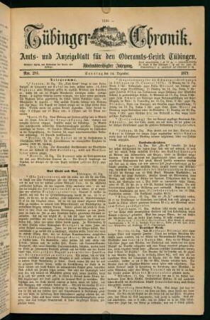 14. Dezember (Nro. 281) - 18. Dezember (Nro. 284)