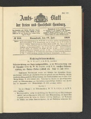 No. 164, 13. Juli 1918