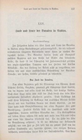 357-378 Land und Leute in Barabra in Nubien : I.