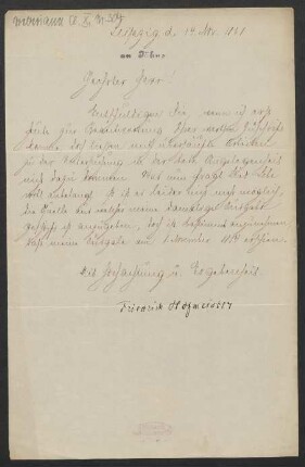 Brief an Friedrich Wilhelm Jähns : 14.11.1868