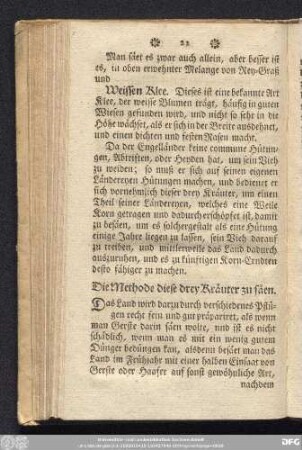 Die Methode diese drey Kräuter zu säen.