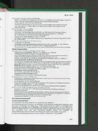 IV.5 Studierendenschaft