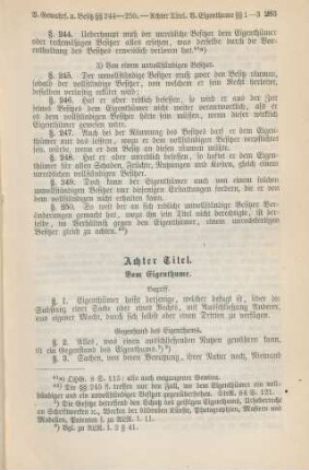 Achter Titel. Vom Eigenthume