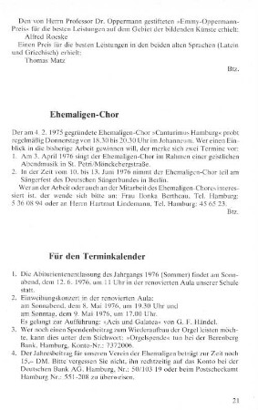 Ehemaligen-Chor