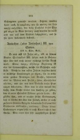 Antiochos (oder Antiochus) III. von Syrien. 224 v. Chr. Geb