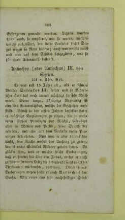 Antiochos (oder Antiochus) III. von Syrien. 224 v. Chr. Geb