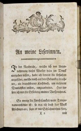 An meine Leserinnen.