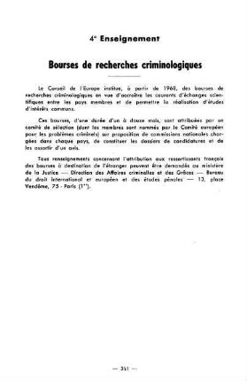 341-364, 4. Enseignement