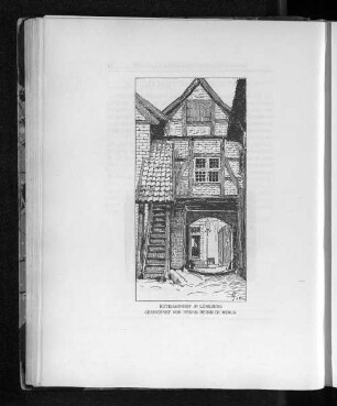 Rotehahnhof in Lüneburg. Gezeichnet von Herrn Heinrich Merck