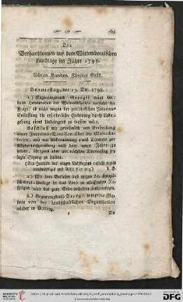 Achten Bandes Fünftes Stük