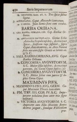 450-456, Barbia Orbiana bis Clod. Pupienus