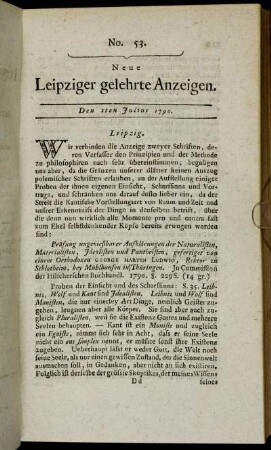 No. 53. Den 2ten Julius 1790.