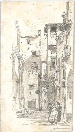 Döllgast, Hans; Italien u.a.; Reisezeichnungen - Venedig: Gasse