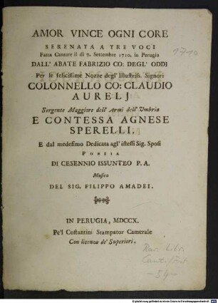 Amor vince ogni core