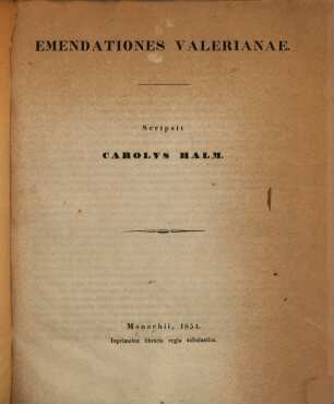 Emendationes Valerianae