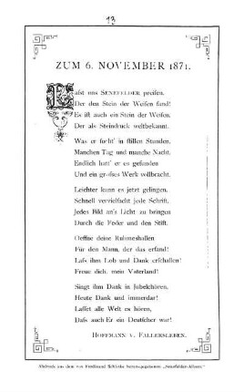 Zum 6. November 1871