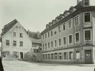 Dresden-Neustadt, Klosterplatz, Nord- und Ostseite, rechts Große Klostergasse 5