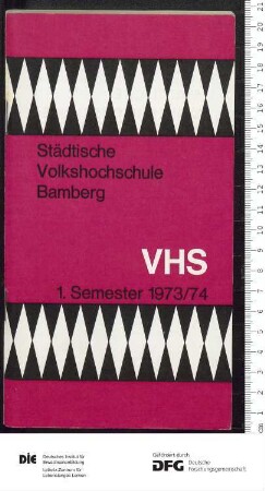 Programm 1. Semester 1973/1974
