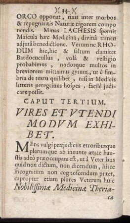 Caput Tertium. Vires Et Utendi Modum Exhibet