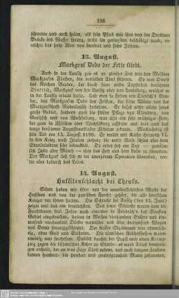 13. August. Markgraf Dedo der Fette stirbt
