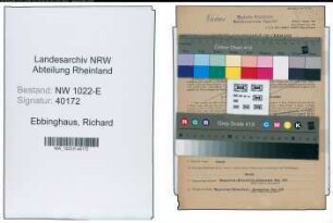 Entnazifizierung Richard Ebbinghaus , geb. 18.11.1891 (Bahnbeamter)