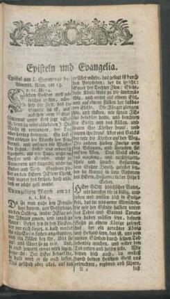 Episteln und Evangelia