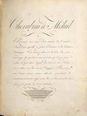 Médée : opéra en III actes ; représenté sur le Théâtre de la rue Faydeau, le 23. Ventose l'an 5, 13 Mars 1797 vieux style ; propriété de l'editeur ; gravé par Huguet