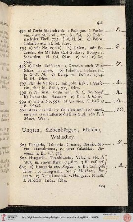 Ungarn, Siebenbürgen, Moldau, Wallachey (Nr. 601-612)