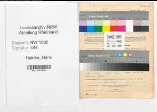Entnazifizierung Hans Heinke , geb. 28.04.1891 (Bergrat)