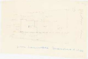 Garten Hermann Leinweber, Berlin-Schlachtensee: Lageplan mit Höhenangaben 1:100