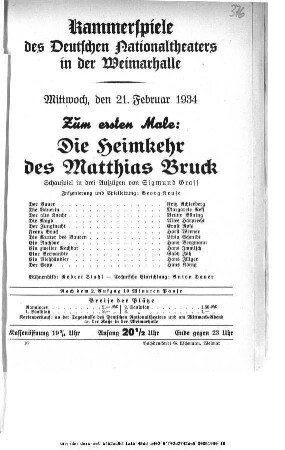 Die Heimkehr des Matthias Bruck