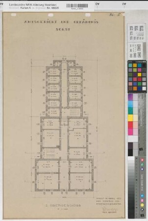 Soest, Amtsgericht und Gefängnis, 2. Obergeschoss, Grundriss