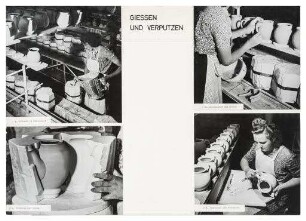 Giessen und Verputzen (Werkbundkiste Keramisches Hausgerät, Schautafel)