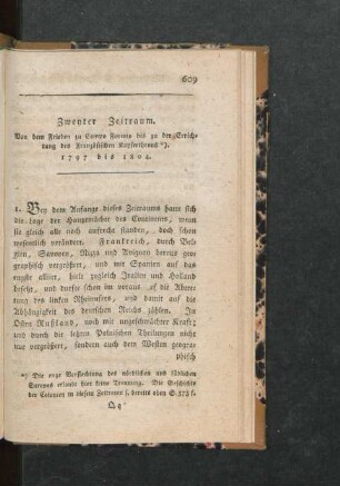 Zweyter Zeitraum. Von 1997 bis 1804