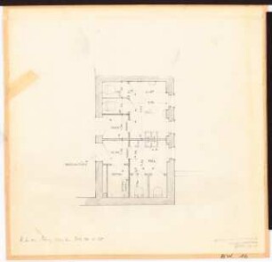 Reichsluftfahrtministerium, Berlin: Verbindungsbau: Toiletten Grundriss 1:50