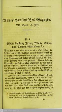 Der Städte Lauban, Zittau, Löbau, Bautzen und Camenz Alterthümer