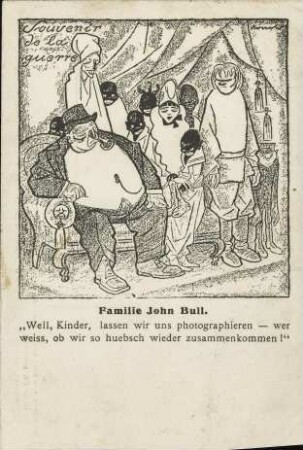 Souvenir de la guerre - Familie John Bull.
