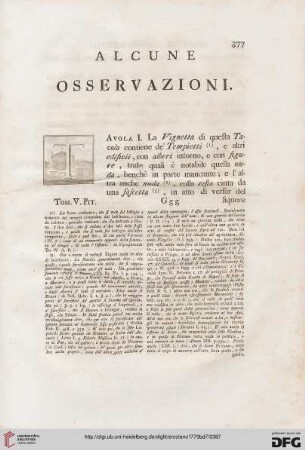 Alcune osservazioni