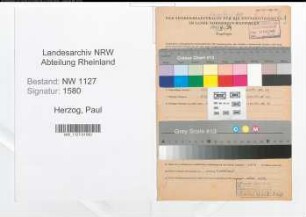 Entnazifizierung Paul Herzog , geb. 15.04.1892 (Steuerassistent)