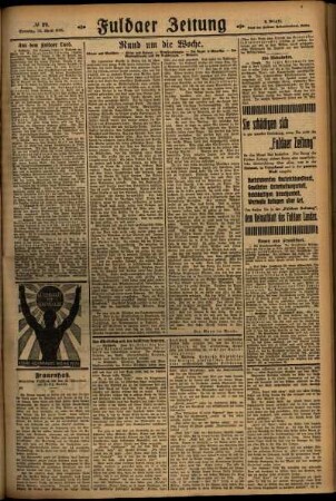 Zweite Ausgabe vom Sonntag, den 18. April 1926.