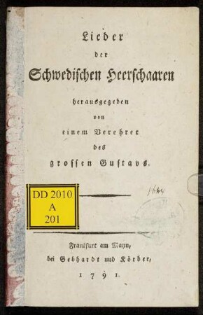 Lieder der schwedischen Heerschaaren