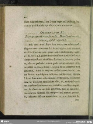 Observatio II. Error pragmaticorum secundus: Deum' iureiurando vindicem falsitatis inuocari