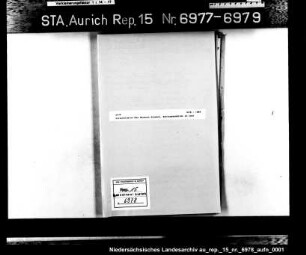Personalakten des Hermann Schwarz, Schleusenwärter in Leer