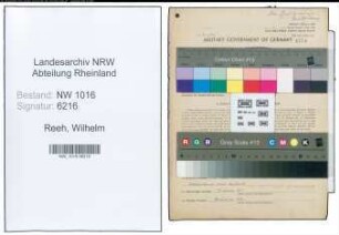 Entnazifizierung Wilhelm Reeh , geb. 26.11.1906 (Landwirt)